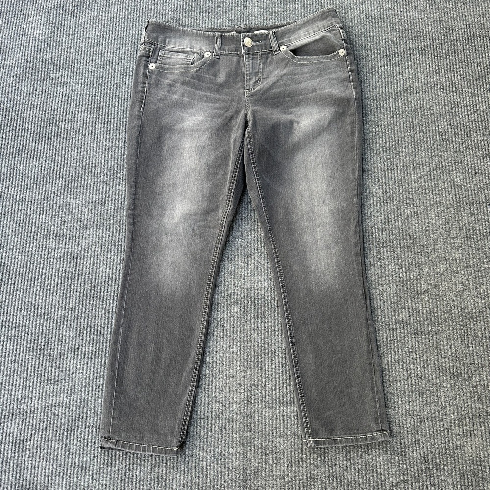 Seven 7 Skinny Jeans Womens Size 12 Gray Mid Rise